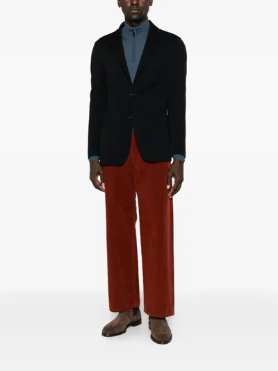 Canali Wool Patch-pocket Blazer In Black