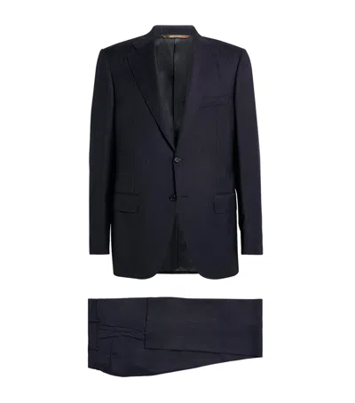 Canali Wool Pinstripe 2-piece Suit In Blue