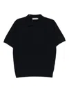 Canali Wool Polo Shirt In Blue