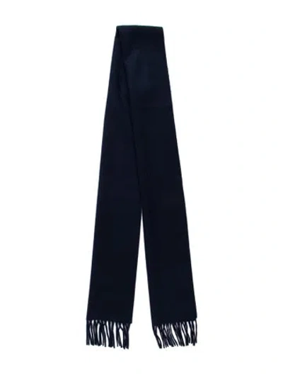 Pre-owned Canali Wool Scarf In Blue