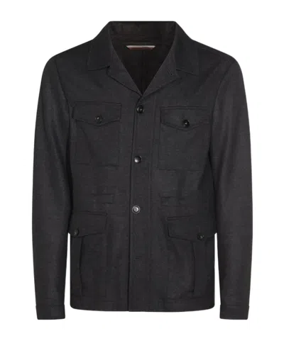 CANALI CANALI LONG-SLEEVED BUTTON-UP JACKET