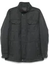 Canali Wool Shirt Jacket In Grey
