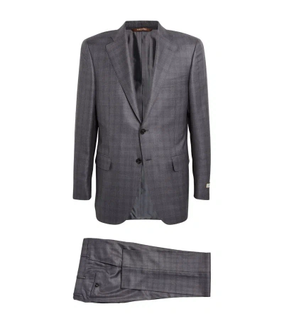 Canali Wool-silk 2-piece Suit In Grey