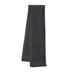Canali Wool-silk-blend Geometric Jacquard Scarf