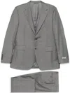 Canali Two-tone Wool Suit In 灰色