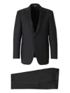 Canali Wool Single-breasted Suit In Black