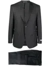 Canali Wool Single-breasted Suit In Grey