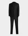 Canali Wool Single-breasted Suit In Black