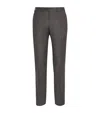Canali Wool Straight Trousers In Gray