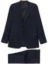 Canali Windowpane-pattern Suit In 蓝色