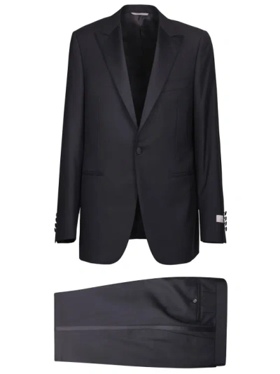 Canali Wool Suit In Black