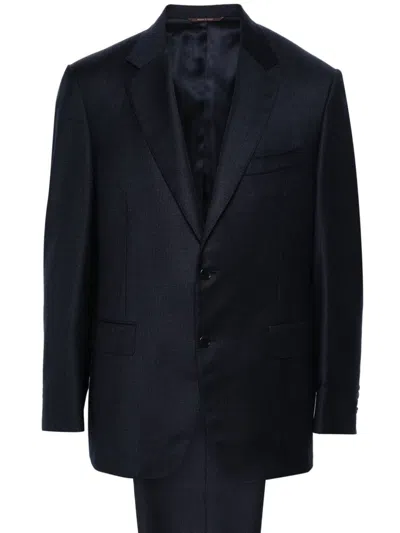Canali Anzug Aus Wolle In Blau