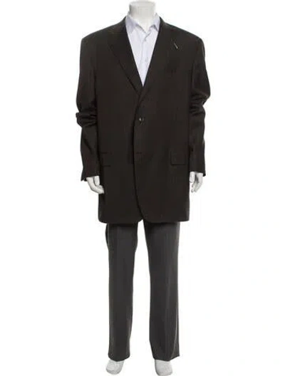 Pre-owned Canali Wool Suit In Brown