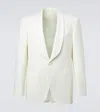 Canali Wool Suit Jacket In White