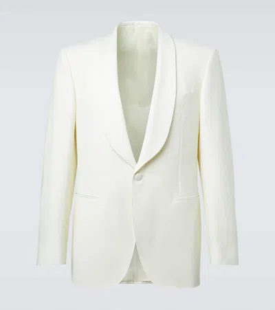 Wool Suit Jacket In White from Canali