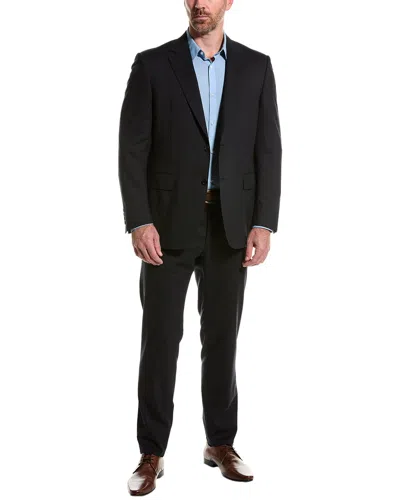Canali Wool Suit With Flat Front Pant In Black