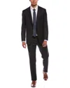 Canali Wool Suit With Flat Front Pant In Black