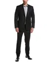 Canali Wool Suit With Flat Front Pant In Blue