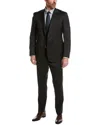 Canali Wool Suit With Flat Front Pant In Grey