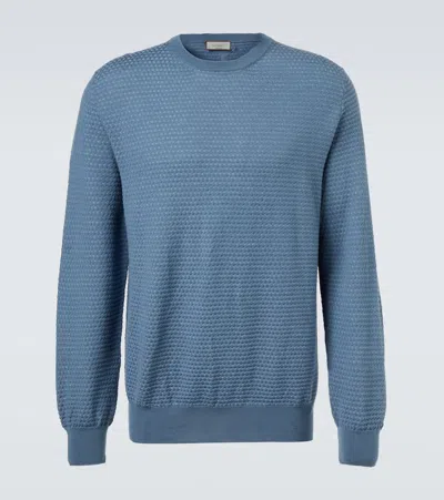 Canali Wool Sweater In Blue