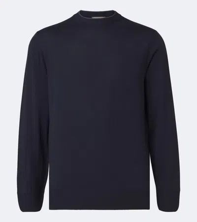 Canali Wool Sweater In Black