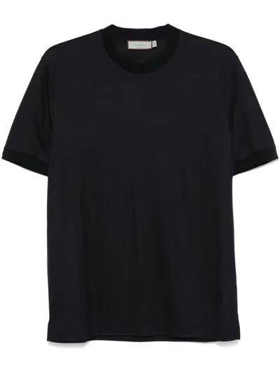 Canali Wool T-shirt In Blue