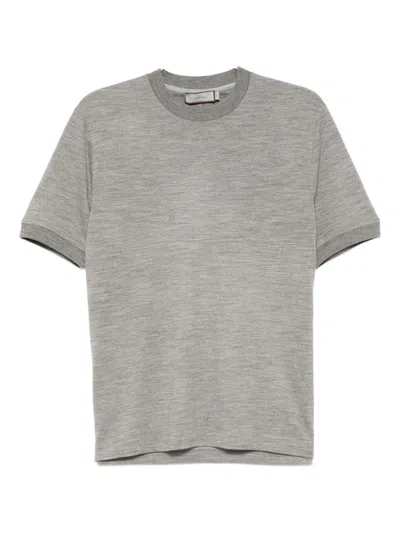 Canali Wool T-shirt In Gray