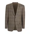 Canali Wool Tailored Blazer In Brown