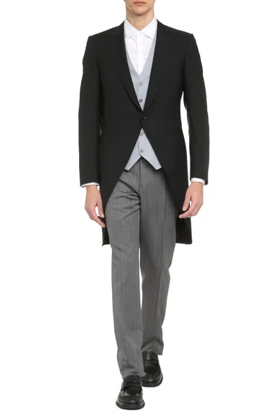 Canali Wool Tailored Jacket In Animal Print
