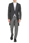 Canali Wool Tailored Jacket In Gray