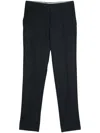 Canali Wool Tailored Trousers In Blue