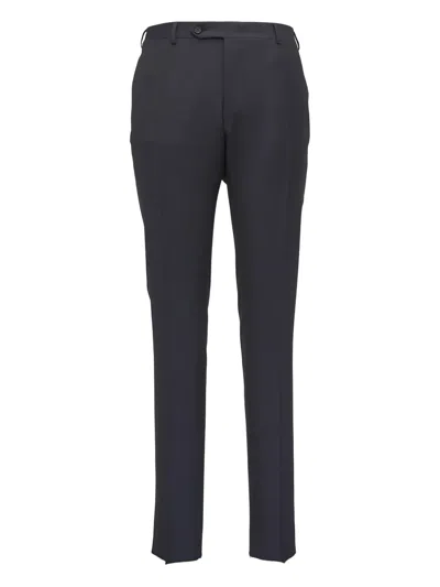 Canali Wool Tailored Trousers In Gray