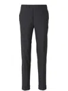 Canali Wool Tailored Trousers In Grey