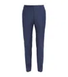 Canali Wool Tailored Trousers In Navy