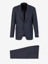 Canali Checked Single-breasted Suit In Blue