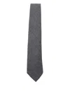 Canali Grey Wool Tie In Gray