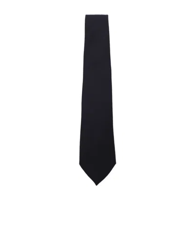 Canali Wool Tie In Blue