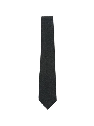 Canali Wool Tie In Black