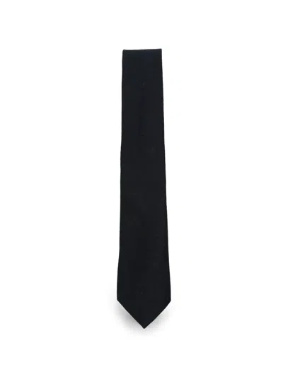 Canali Wool Tie In Black