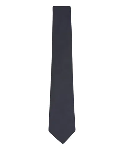 Canali Wool Tie In Blue