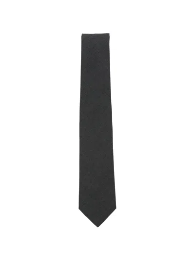 Canali Wool Tie In Gray