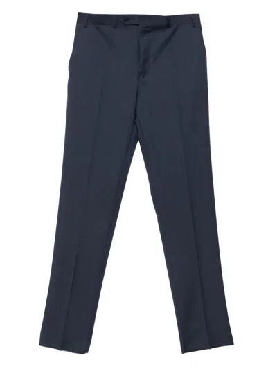 Canali Wool Trousers In Blue