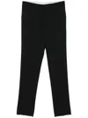Canali Garment-dyed Stretch-lyocell And Cotton-blend Trousers In Black