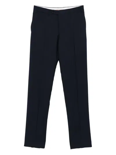Canali Wool Trousers In Blue