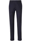 Canali Formal Wool Trousers In Blue
