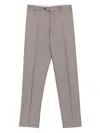 Canali Mid-rise Straight-leg Trousers In Brown