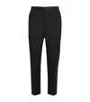 Canali Wool Tuxedo Trousers In Black