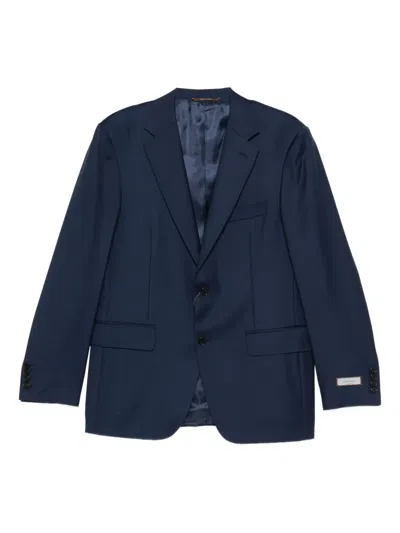 Canali Wool Two-button Suit In Blue