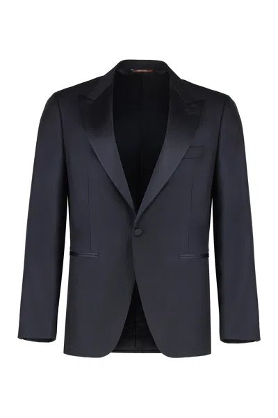 Canali Wool Two-pieces Suit In Blue