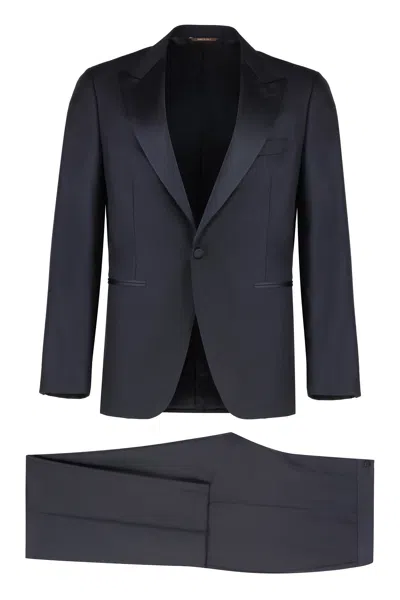 Canali Wool Two-pieces Suit In Black